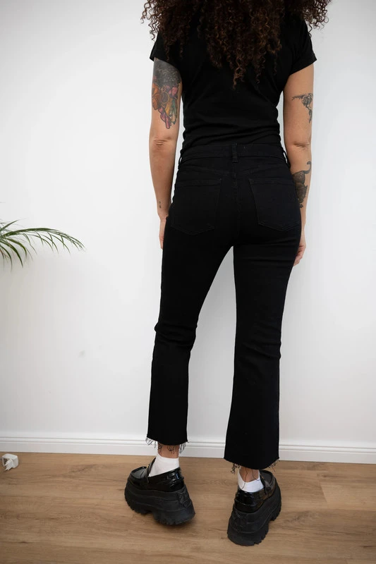 Czarne spodnie jeansowe ZARA - obrazek 2