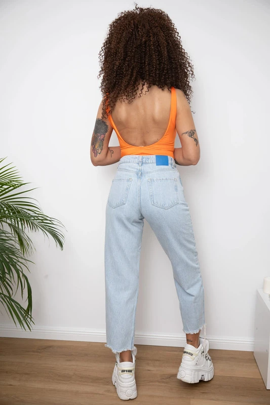 Jasne jeansowe spodnie ZARA, wysoki stan