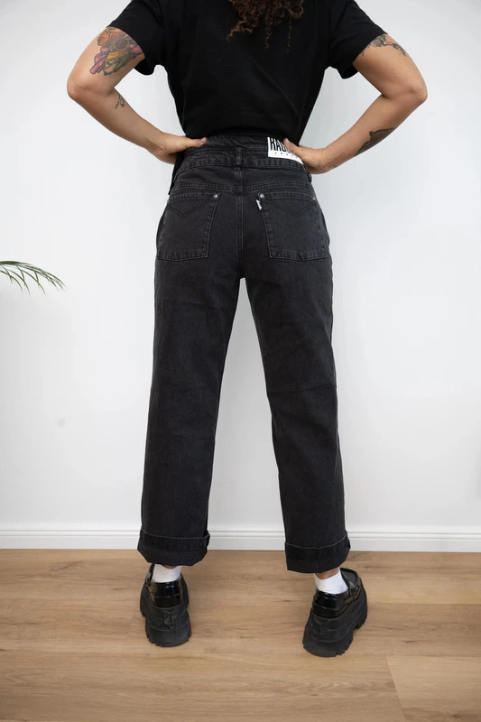 Czarne spodnie jeansowe RAGGED - obrazek 2