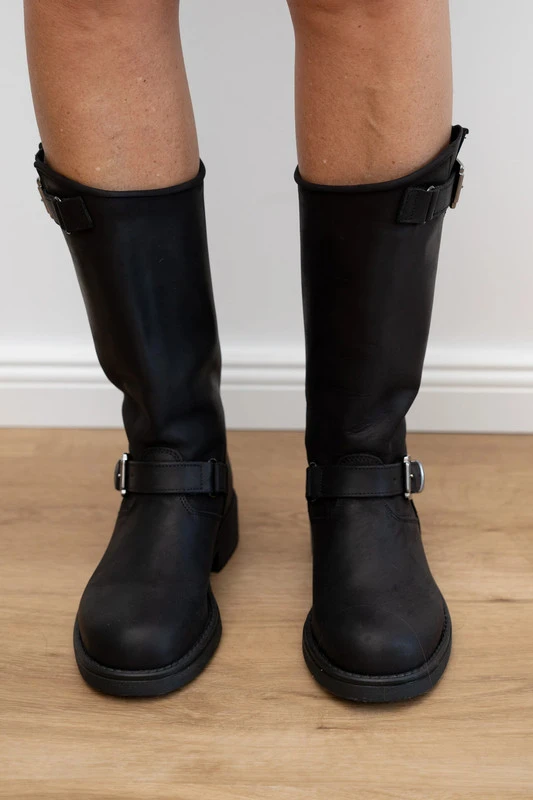 Włoskie buty, skórzane wysokie Subdued
