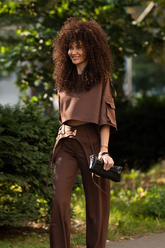 Czekoladowe spodnie i bluza Safari Mocha - Joanna Muzyka - obrazek 2