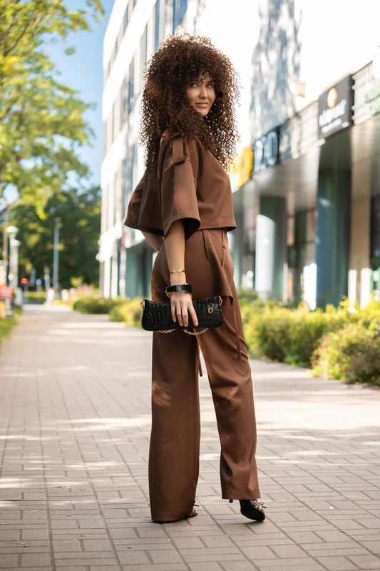 Czekoladowe spodnie i bluza Safari Mocha - Joanna Muzyka - obrazek 3